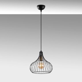 Candeeiro Suspenso Teldamla – Preto Antigo – 22 x 22 x 120 cm