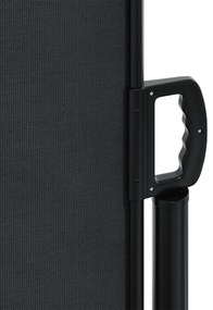 Toldo lateral retrátil 120x600 cm preto