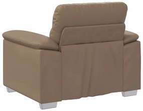 Poltrona 60 cm couro artificial cappuccino