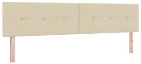 Cama Box Spring com Colchão Creme 200x200 cm Tecido