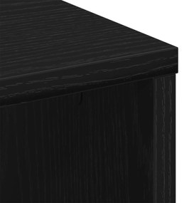 Mesa de Centro vidaXL Preto Carvalho 100x50x40 cm Madeira de Engenhari