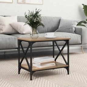 vidaXL Mesa Lateral Carvalho Artesanal 55 x 38 x 45 cm