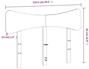 Cabeceira 120 cm madeira de pinho maciça branco