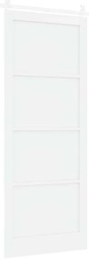 Porta Deslizante vidaXL com Conjunto de Ferragens Branca 93x232 cm de