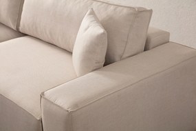Sofá-Cama de Canto Pırlo – Ecru – 260x78x170 cm