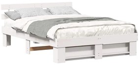 Estrutura da Cama com cabeceira Branco 140 x 200 cm