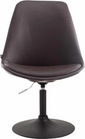 Conjunto de 4 cadeiras jantar Maverick B em couro sintético castanho