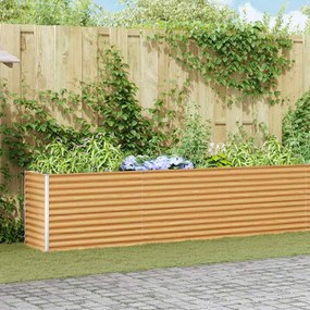 vidaXL Canteiro de jardim elevado 582 x 50 x 68 cm Aço Galvanizado