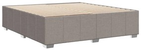 Cama sem colchão 180x200 cm tecido castanho-acinzentado