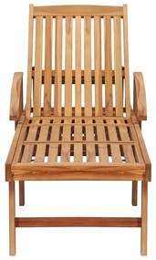 Espreguiçadeira com mesa e almofadão madeira de teca maciça