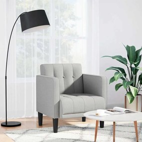 Poltrona com apoio de braços 53 cm tecido cinzento nublado