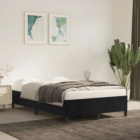 Estrutura de cama sem colchão 120x190 cm Veludo preto