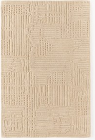 Tapete em lã artesanal com relevo Silas