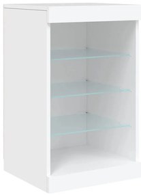 Aparador com luzes LED 41x37x67 cm branco