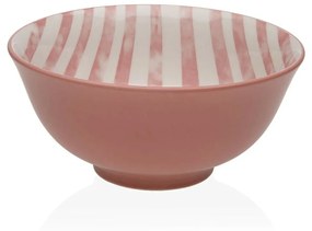 Tigela Versa Cor de Rosa Cerâmica Porcelana 15,5 X 7 X 15,5 cm