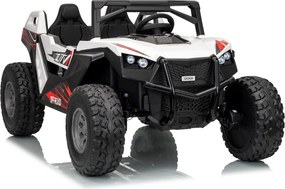 Buggy elétrico para Crianças 24V 2 Lugares RTR Monster Speed ​​4x4, Rodas Espuma EVA, assento couro ecológico Branco
