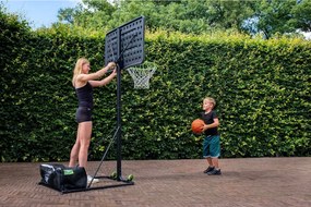 Cesto de basquetebol NovaStar com altura ajustável em 10 alturas preto