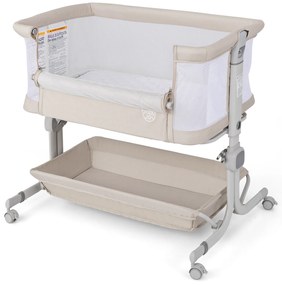 Berço para bebê com cabeceira ajustável em 6 níveis de altura - Cinza