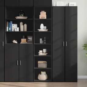 vidaXL Armário alto 45x41x185 cm derivados de madeira preto