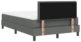 Cama Box com Colchão Cinza Escuro 120x190 cm Tecido