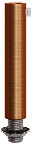 Brushed copper finish metal round 7 cm strain relief clamp provided with threaded tube nut and washer
