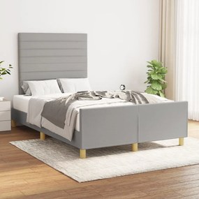 vidaXL Estrutura de cama sem colchão 120x200 cm tecido cinzento-claro