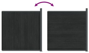 Painel de vedação WPC 173x186 cm cinza
