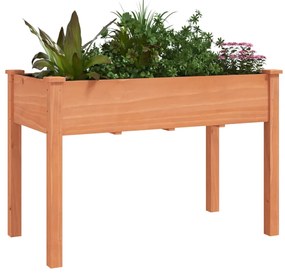 Vaso/floreira c/ forro 118x59x76 cm abeto maciço castanho