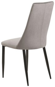 Conjunto de 2 cadeiras em veludo cinzento CLAYTON Beliani