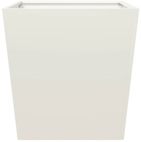 Vaso/floreira de jardim 50x50x50 cm aço branco