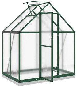 Estufa com estrutura de base 169x114x202 cm alumínio verde