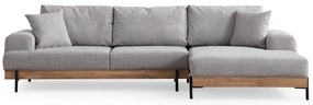 Sofá de Canto Eti – Cinzento – 280 x 170 cm