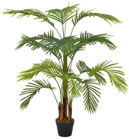 vidaXL Palmeira artificial com vaso 120 cm verde