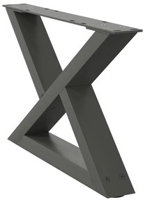 Pés para mesa de centro 2 peças antracite 60x(30-31,3) cm aço