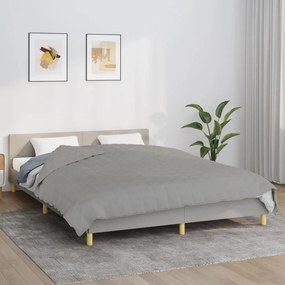 3154786 vidaXL Manta pesada 9 kg 200x230 cm tecido cinza