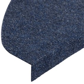 Tapetes de escada adesivos 30 pcs 65x22,5x3,5 cm azul