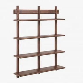 Estante De Parede De Madeira Mianor Castanho-acácia Escuro & ↔︎ 120 Cm - Sklum