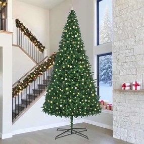 vidaXL Árvore de Natal com luzes decorativas de corda Verde 400 cm PVC