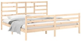 Estrutura de cama sem colchão 200x200 cm madeira maciça