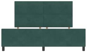 Cama vidaXL Verde Escuro 180x200 cm Veludo