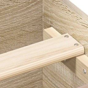 Estrutura de cama c/ painéis de cabeceira e pés cinza cimento