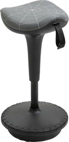 Vinsetto Banco de escritório com função de giro, banco ergonômico, regulável em altura 65,5-83,5 cm inclinável 120° Cinza | Aosom Portugal