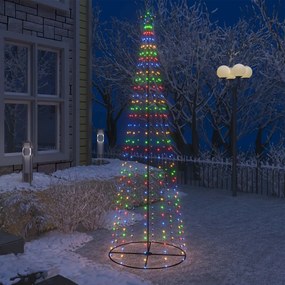 51289 vidaXL Árvore de Natal em cone 330 luzes LED multicor 100x300cm