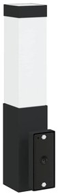 Luzes de Parede 2 pcs Preto Aço Inoxidável IP44