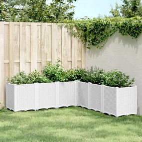 vidaXL Vaso/floreira 160x160x53 cm PP branco