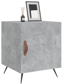 Mesa cabeceira 40x40x50cm derivados de madeira cinzento cimento