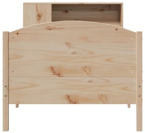 Cama com estante sem colchão 75x190 cm pinho maciço