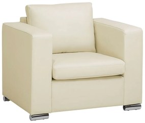 Conjunto de sofás com 6 lugares em pele creme HELSINKI Beliani