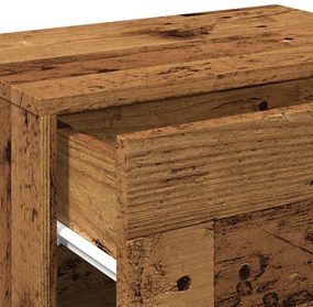 Mesa de cabeceira de parede madeira velha