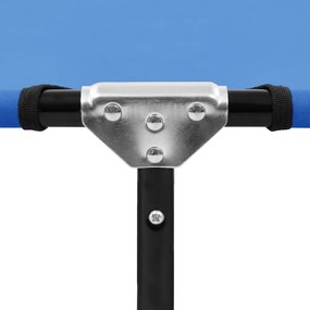 Espreguiçadeira/cama dobrável aço azul